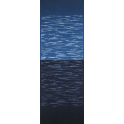 No416古布藍染絵絣 155×33 ぽかっ