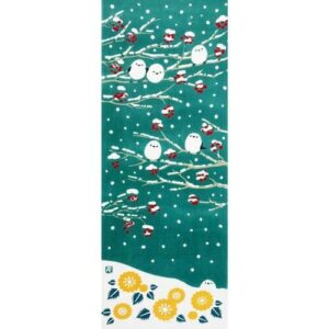 手ぬぐい「シマエナガ」冬