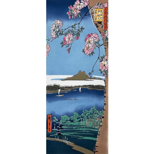 手ぬぐい「隅田川水神の森」浮世絵