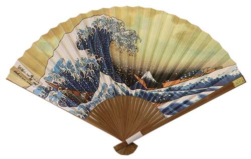 扇子「波裏に富士」浮世絵