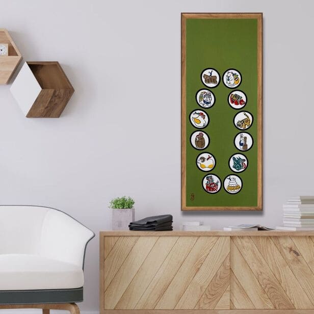 手ぬぐい「玩具十二支」 手ぬぐい「玩具十二支」干支