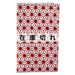 手ぬぐい「麻の葉(赤)」
