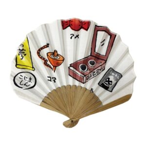 手ぬぐい扇子「駄菓子屋の夢」夏祭り