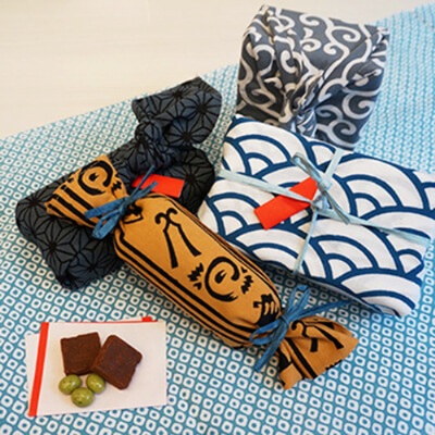 【ギフトセット】手ぬぐいハンカチ「青海波」