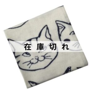 手ぬぐいハンカチ　猫いっぱい
