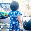 手ぬぐい赤ちゃん甚平「纏（青）」