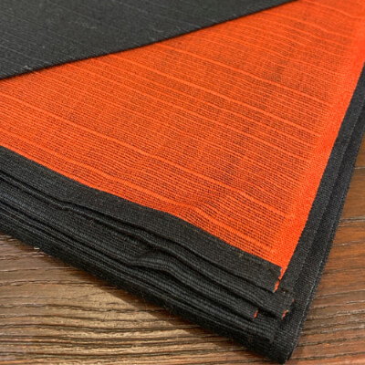 風呂敷「両面無地(テツ)」2 風呂敷「無地(テツ/オレンジ)」