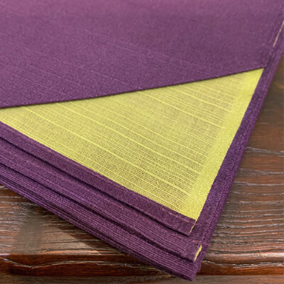 風呂敷「両面無地(紫)」2 風呂敷「無地(紫/抹茶)」