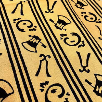 判じ絵手ぬぐい「良き事聞く」