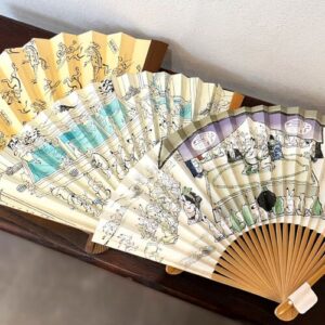 麻布十番 麻の葉 紙扇子