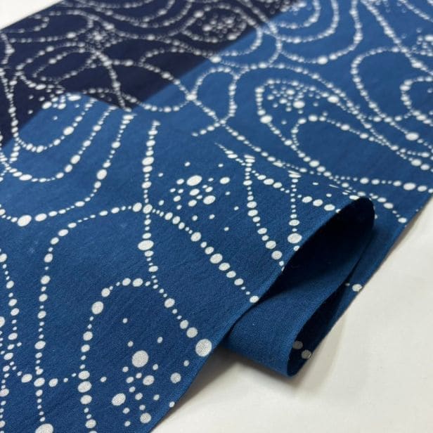 藍染め手ぬぐい「数珠つなぎ紋」 藍染め手ぬぐい「数珠つなぎ紋」