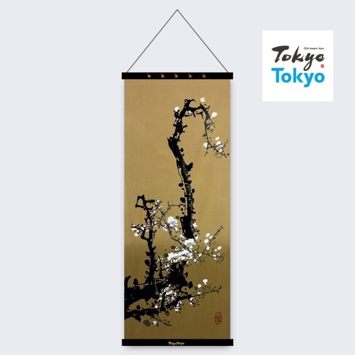 Tokyo Tokyo選定】アートフレームと絵てぬぐい「白梅図」 | 手ぬぐい