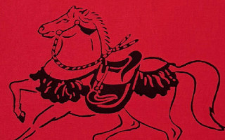 干支手ぬぐい「天翔ける神馬」