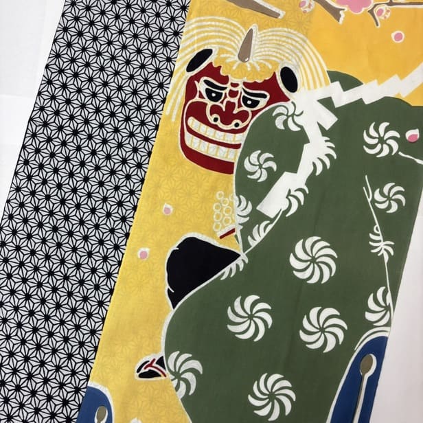 手ぬぐい「麻の葉」と「獅子舞」 手ぬぐい「麻の葉」と「獅子舞」