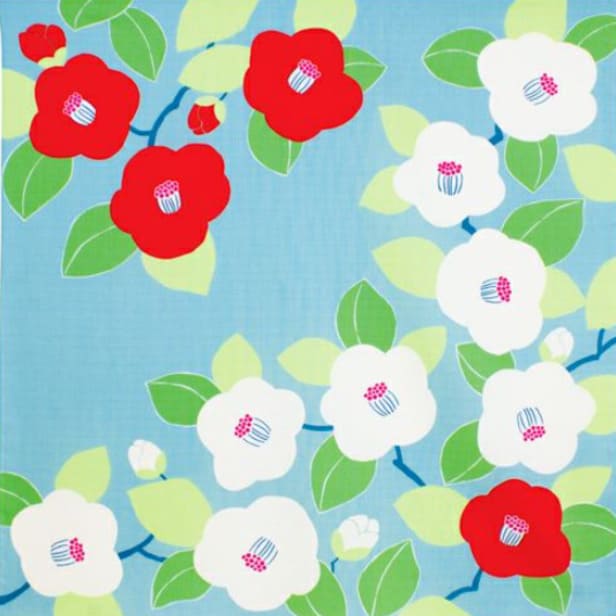 風呂敷「ひめむすびつばき」