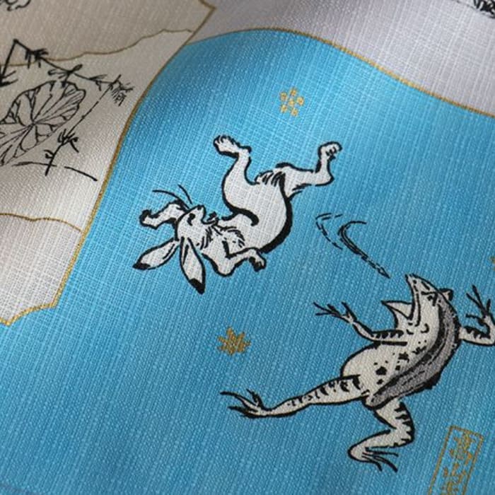 小風呂敷「鳥獣戯画絵巻」 小風呂敷「鳥獣戯画絵巻」