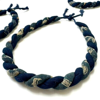 古布×藍染め作品