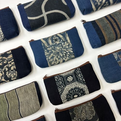 古布×藍染め作品