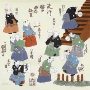 シャンタンチーフ 「流行猫の曲手まり」