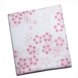 手ぬぐいハンカチ「さくら花（桜色）」